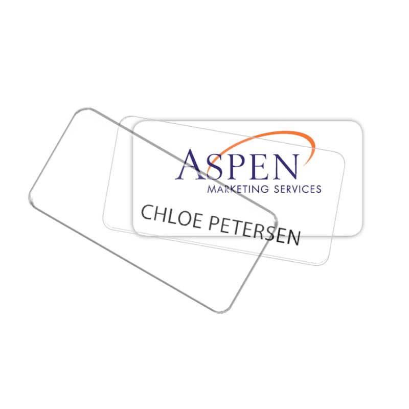 Complete Click-It Reusable Name Badge (Standard Size 1-1/2" x 3")