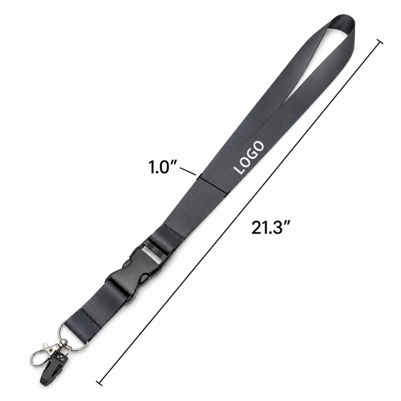 Custom 22" Nylon Detachable Badge Credential Accessory Carry Neck Strap - 1