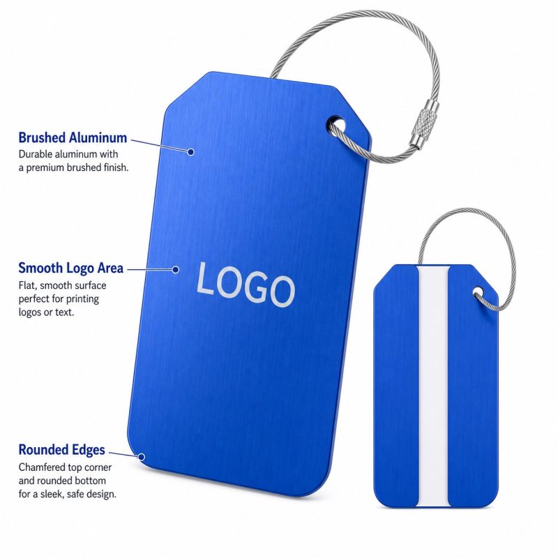 Custom Aluminum Travel Name Tag Travel Accessory - 2