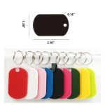 Custom Logo PVC Keychain Soft Plastic Dog Tag Pet Name Tag - 1