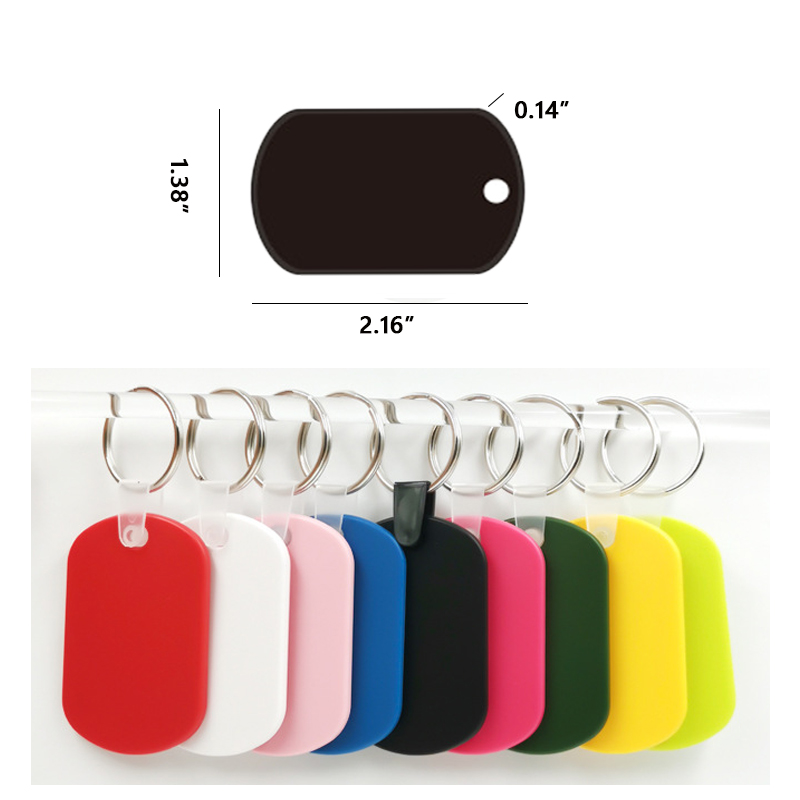 Custom Logo PVC Keychain Soft Plastic Dog Tag Pet Name Tag - 1