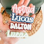 Custom Name Tag Personalized 3D Printed Keychain - 1