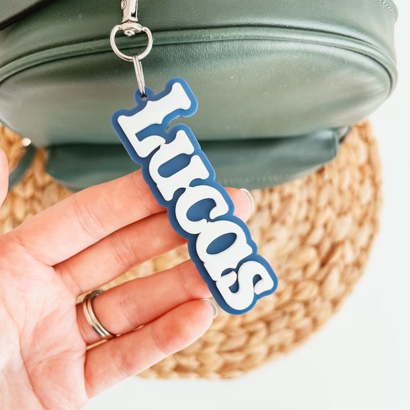 Custom Name Tag Personalized 3D Printed Keychain - 4