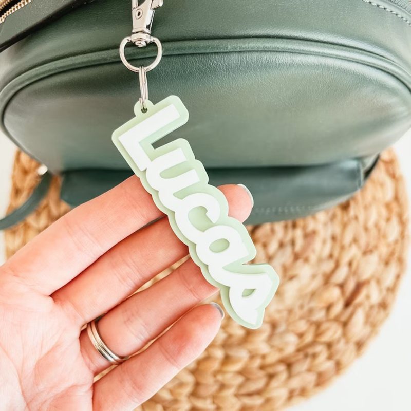 Custom Name Tag Personalized 3D Printed Keychain - 5