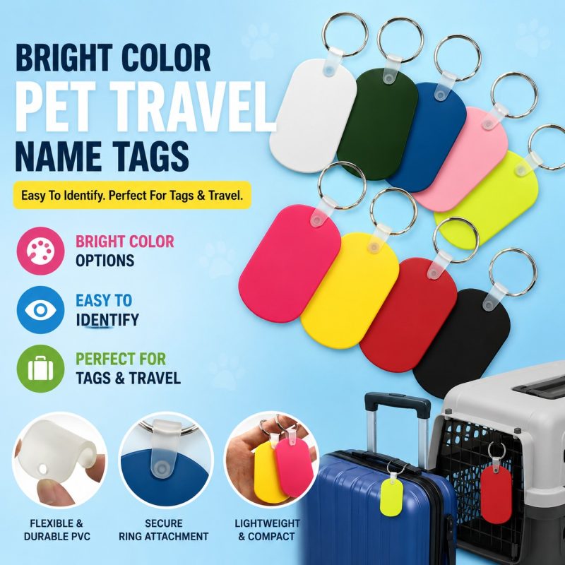 Custom PVC Retro Pet Travel Name Tag - 4