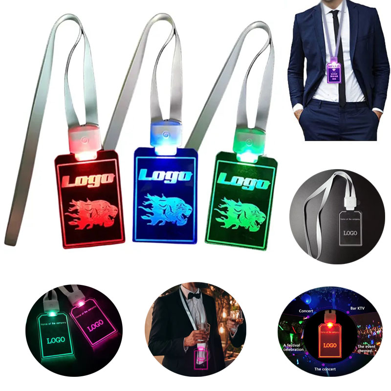 Custom Party Club LED Name Tag