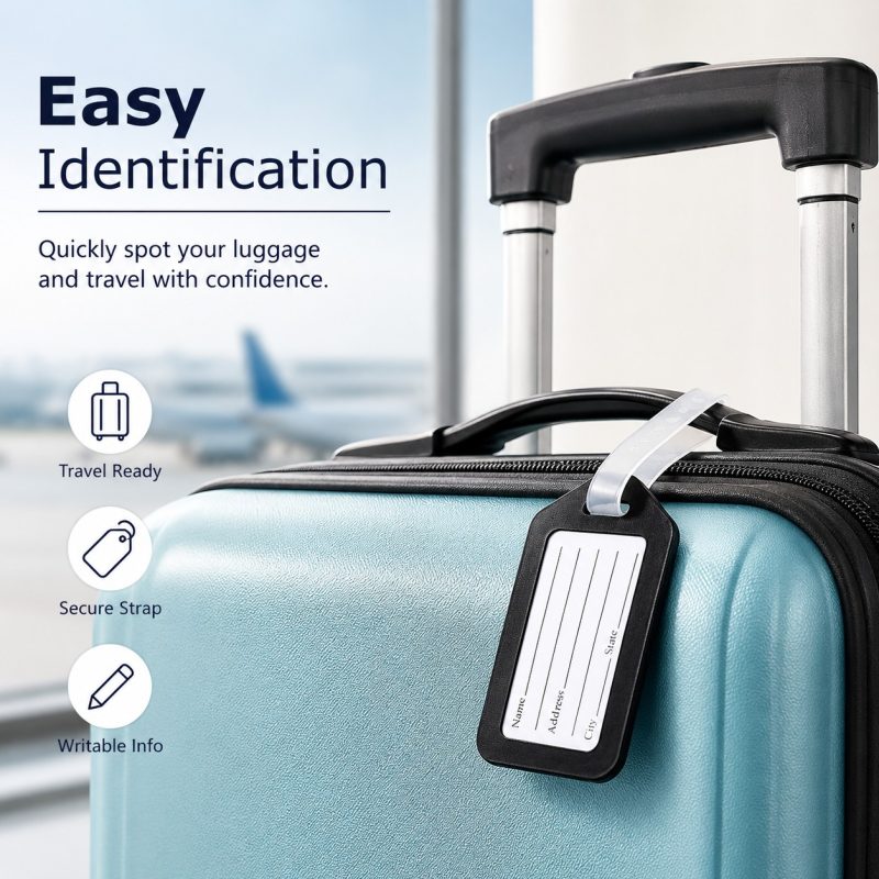 Custom Plastic Suitcase Travel Name Tag - 3