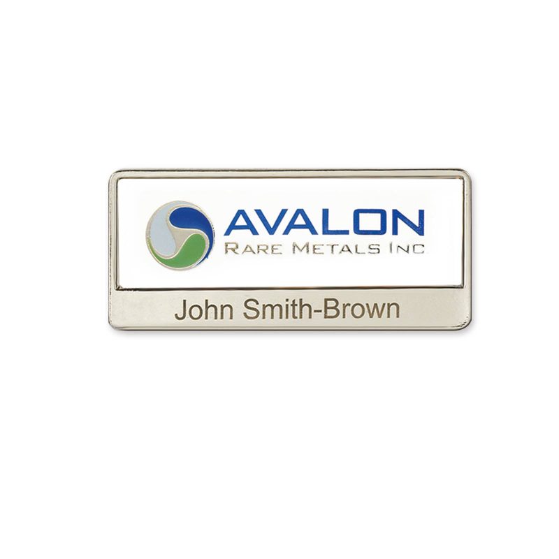 Custom Rectangular Printed Name Tag - 2