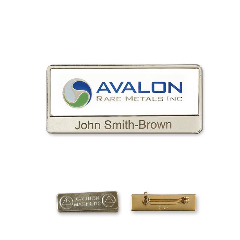 Custom Rectangular Printed Name Tag