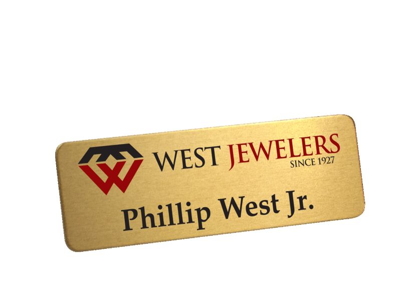Digitally Printed Metal Name Badge - 3