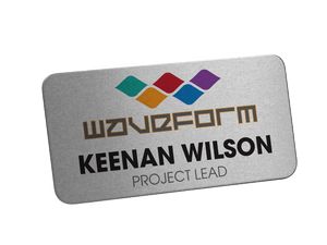 Digitally Printed Metal Name Badge