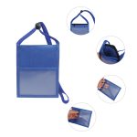 Double Clear Window Neck Wallet Pouch W/ Zipper Pocket - 3