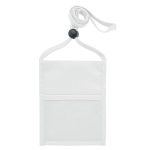 Double Clear Window Pocket w/Back Zipper and Pen Holder Neck Wallet - 3