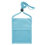 Double Clear Window Pocket w/Back Zipper and Pen Holder Neck Wallet - 4