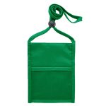 Double Clear Window Pocket w/Back Zipper and Pen Holder Neck Wallet - 5