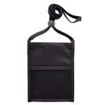 Double Clear Window Pocket w/Back Zipper and Pen Holder Neck Wallet - 6