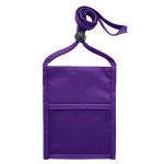 Double Clear Window Pocket w/Back Zipper and Pen Holder Neck Wallet - 7
