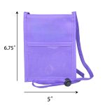Double Clear Window Trade Show Neck Wallet With Lanyard - 1