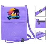Double Clear Window Trade Show Neck Wallet With Lanyard