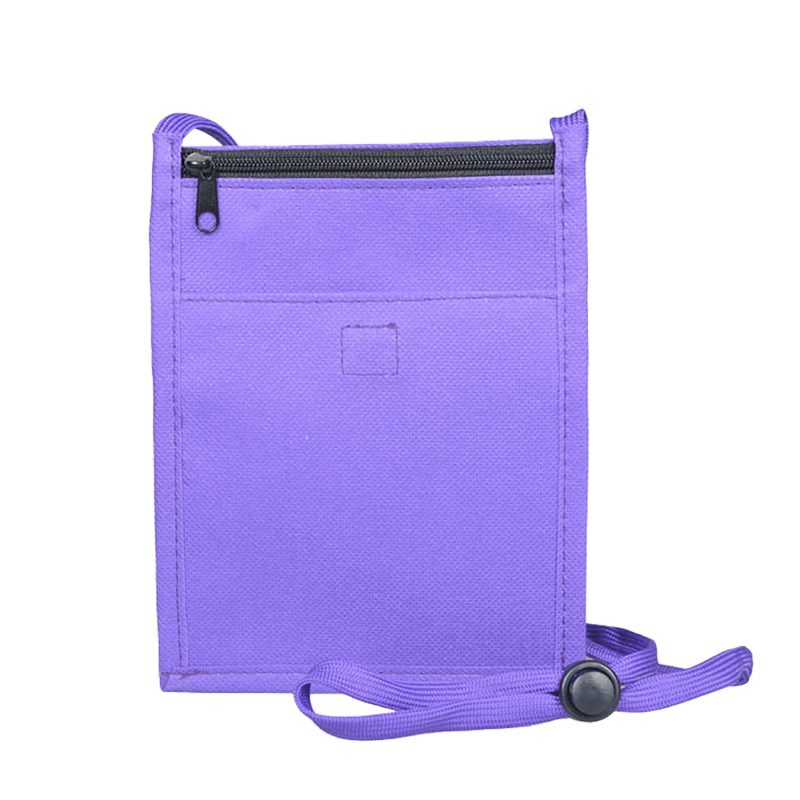 Double Clear Window Trade Show Neck Wallet With Lanyard - 2