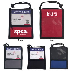 Dual Sided Badge Neck Wallet with Front Pocket