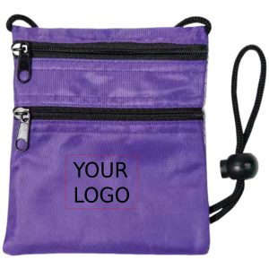 Dual Zip Travel Neck Wallet