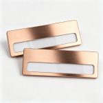 Erasable Replaceable Stainless Steel Name Tag W/ Magnet - 2