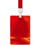 Event Credential Rigid PVC Badge Holders with Lanyard - 1