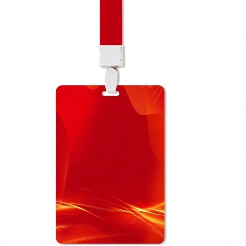 Event Credential Rigid PVC Badge Holders with Lanyard - 1
