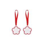 Flower Blank Name Tag Pendant (Recycled Felt Keychain) - 2