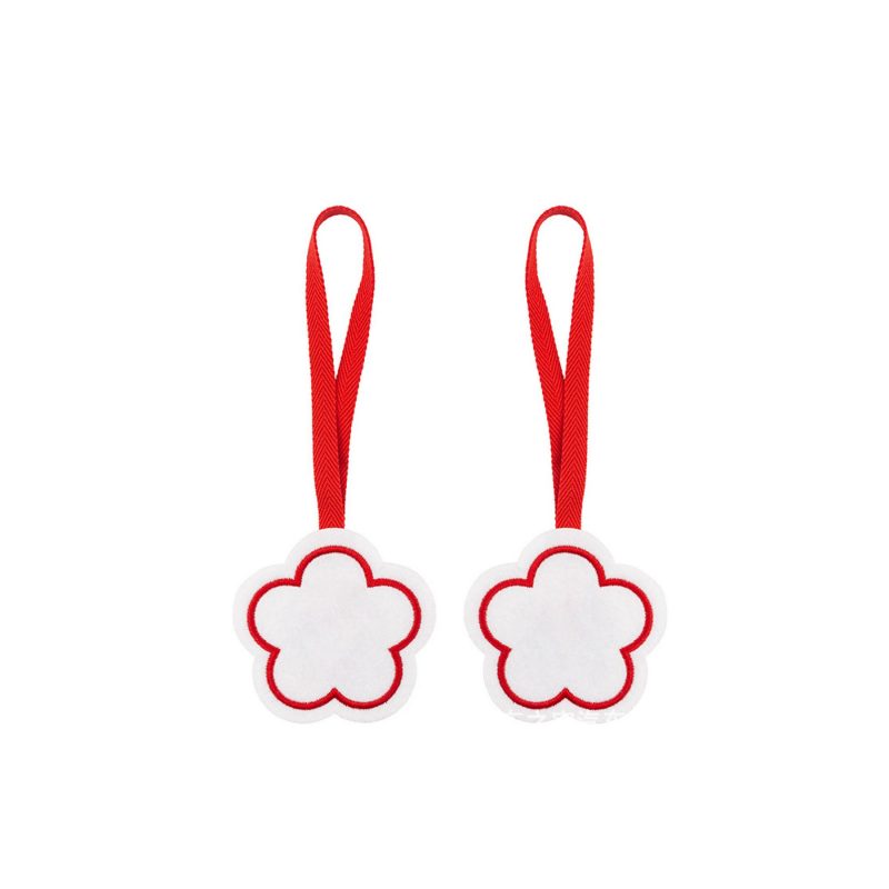 Flower Blank Name Tag Pendant (Recycled Felt Keychain) - 2