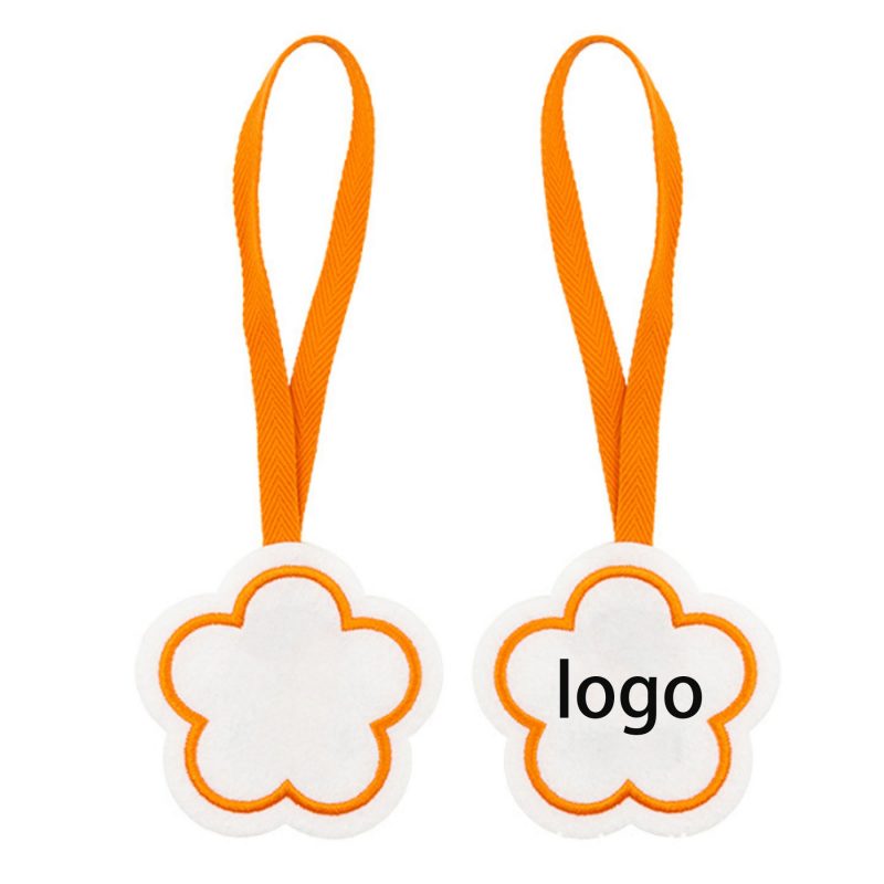 Flower Blank Name Tag Pendant (Recycled Felt Keychain)