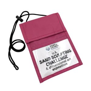 Folded Neck Wallet with Clear Front Window