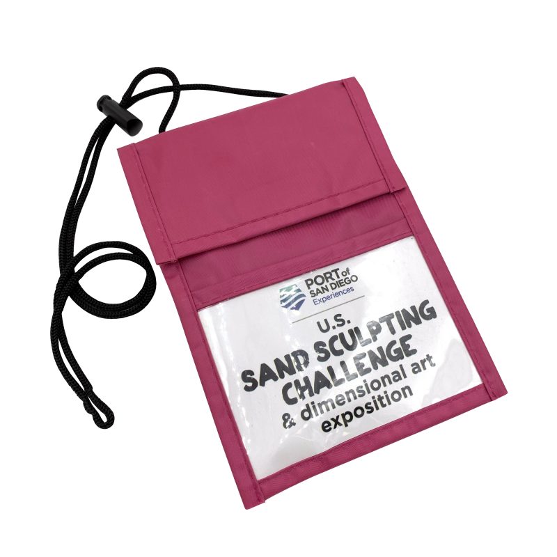 Folded Neck Wallet with Clear Front Window