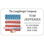 Fort Worth Plastic Name Badge: 6-9 Sq In