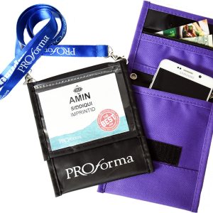 Front Flap Pocket Neck Wallet With Six Pockets