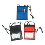 Front Zippered Pocket Neck Wallet Trade Show Badge Holder - 1