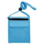 Front Zippered Pocket Neck Wallet w/Large Clear Back Window - 3