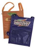 Full Color Multi Pocket Trade Show Neck Wallet w/Adjustable Lanyard
