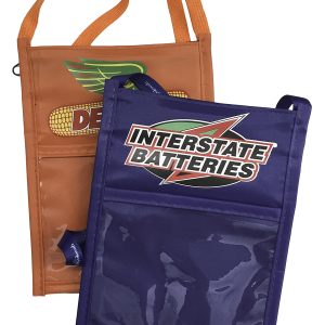 Full Color Multi Pocket Trade Show Neck Wallet w/Adjustable Lanyard