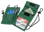 Green Two Pocket Neck Wallet w/Flap Top