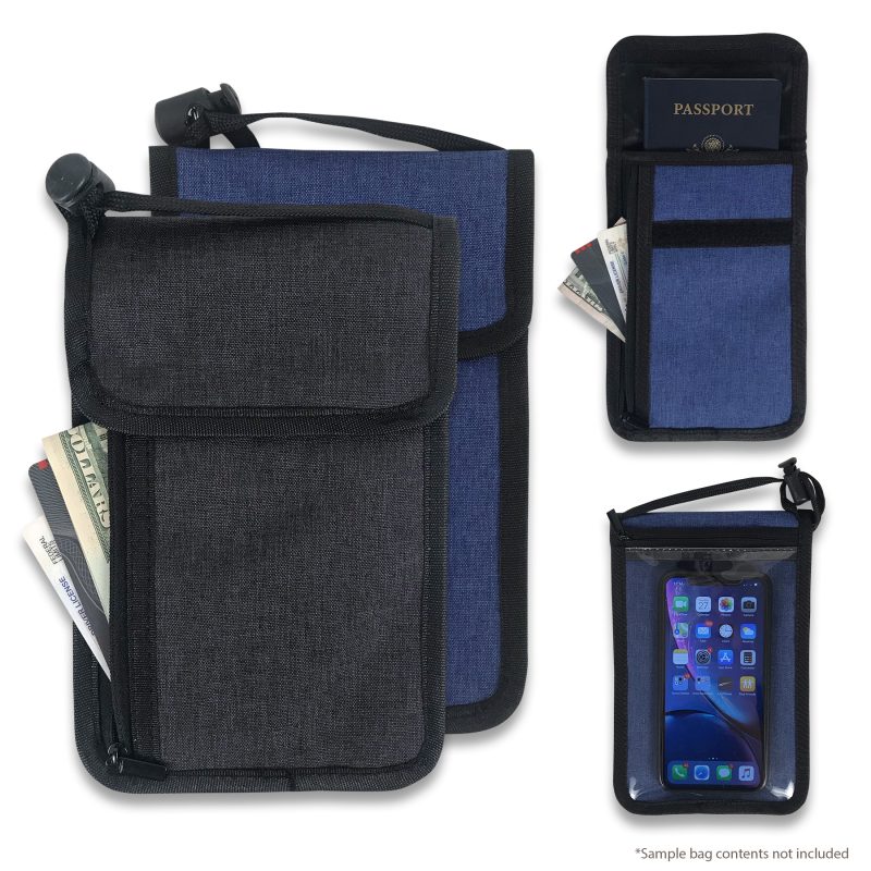 Heathered Travel Neck Wallet - 1