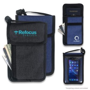 Heathered Travel Neck Wallet