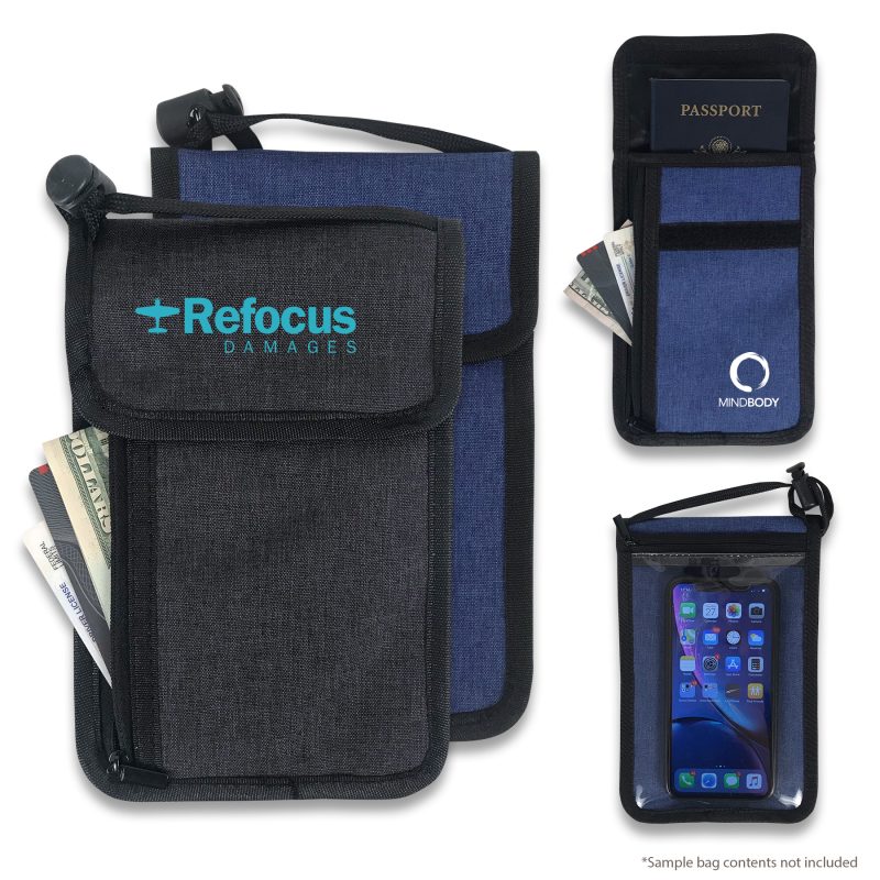 Heathered Travel Neck Wallet