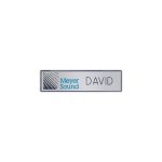 Hollywood Plastic Name Badge (Custom sized between 0 and 3 sq. in.)
