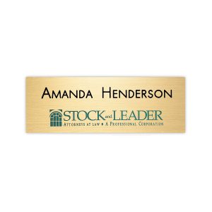 Hollywood Plastic Name Badge (Custom sized between 3 and 6 sq. in.)