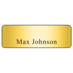 Hollywood Plastic Name Badge (Standard Size 1" x 3") - 6