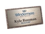 Jeweled Frame Name Badge - 4