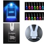 LED Work Card Name Tag with Lanyard