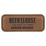 Lane Leatherette Name Tag 3.25x1.25"